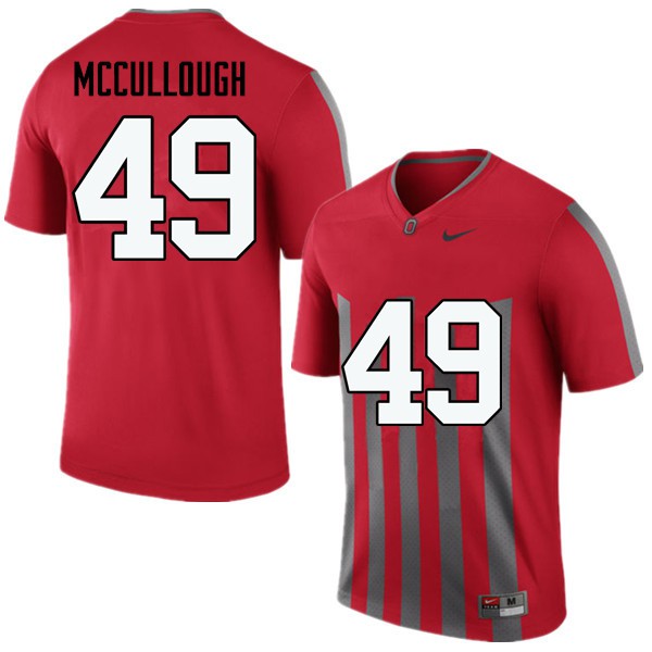 Ohio State Buckeyes #49 Liam McCullough Men Official Jersey Throwback OSU32946